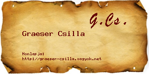 Graeser Csilla névjegykártya